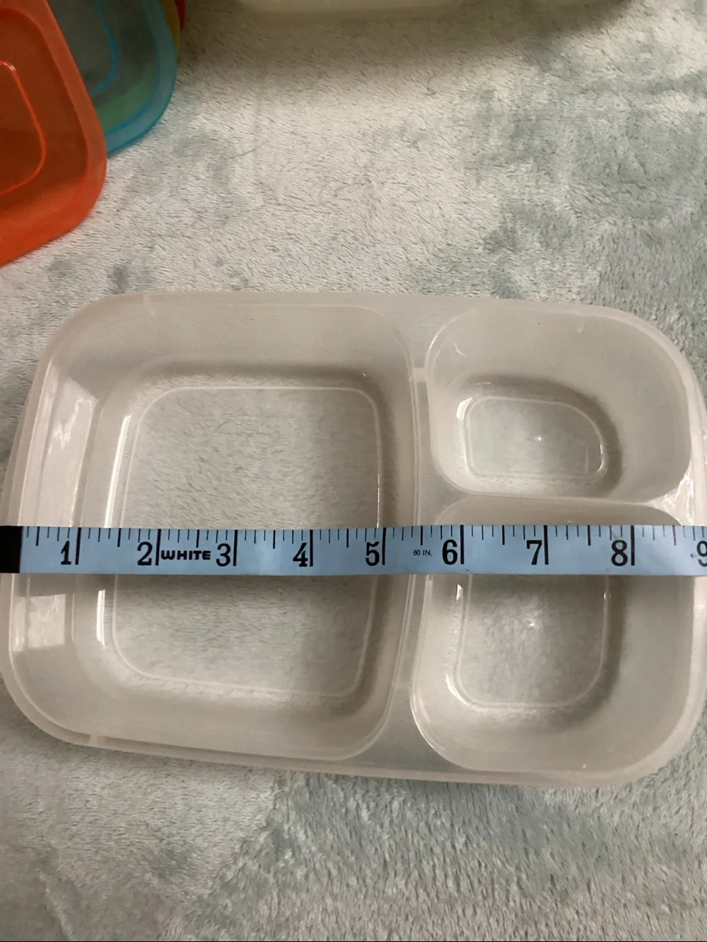 Reusable Plastic Meal Prep divided Containers with Colorful Lids - Set of 9